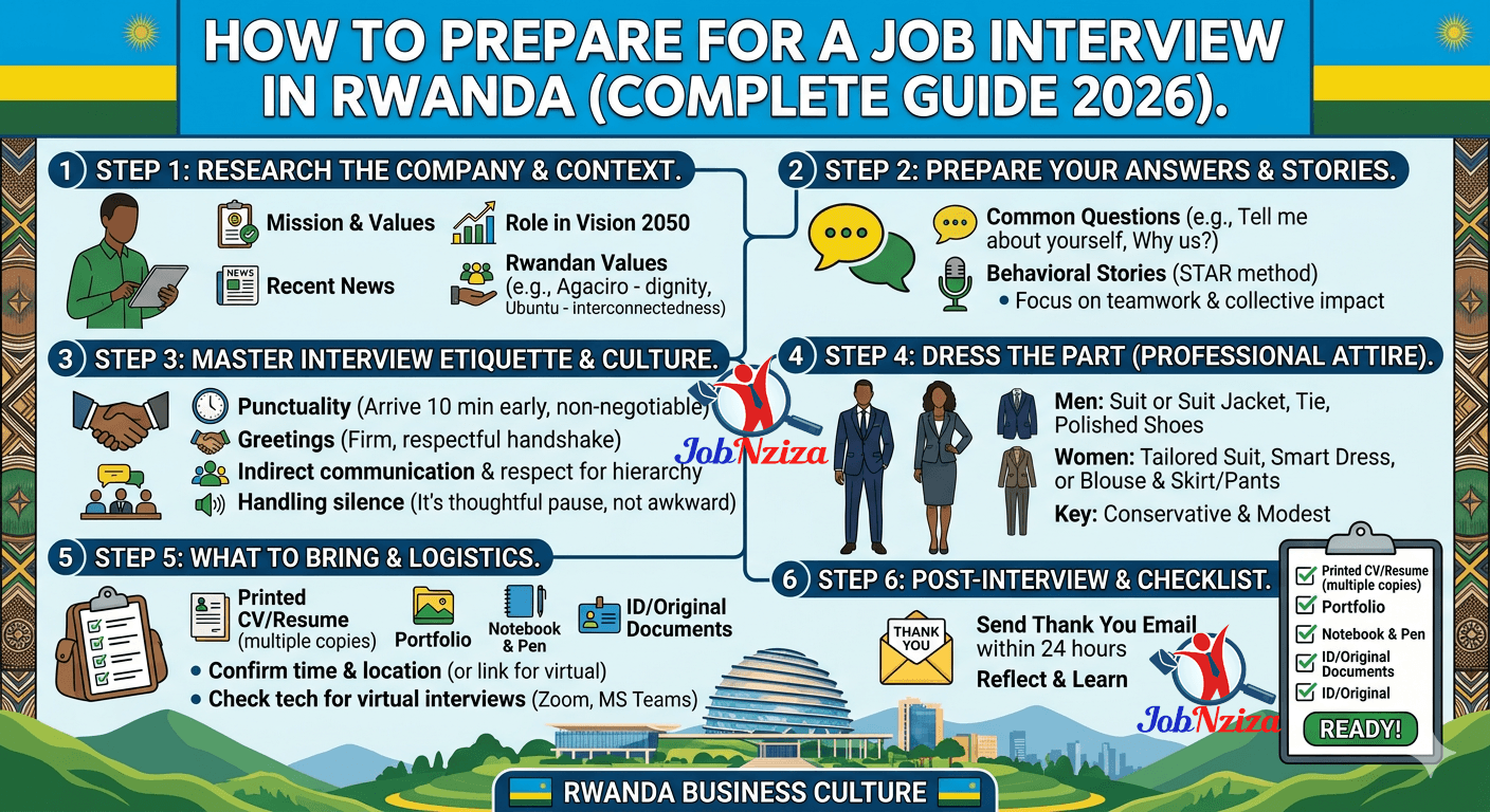 How to Prepare for a Job Interview in Rwanda (Complete Guide 2026)